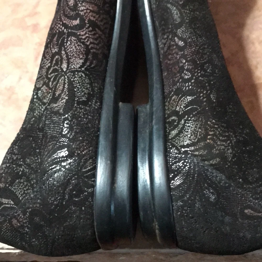Beautiful stamped leather SAS flat size 10M - Picture 7 of 8